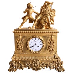 Antique French Restoration Clock of the "Revolte Du Caire" of Anne-Louis Girodet