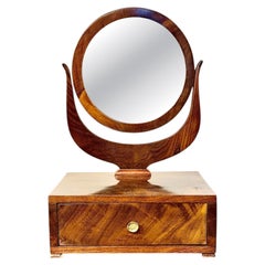French Restoration Period Dressing Table Mirror with Drawer, circa 1820