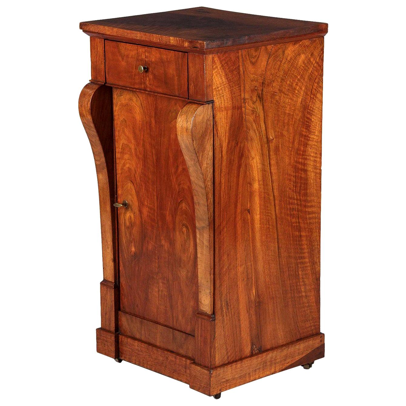 Restauration French Restoration Period Walnut Bedside Cabinet, 1820s