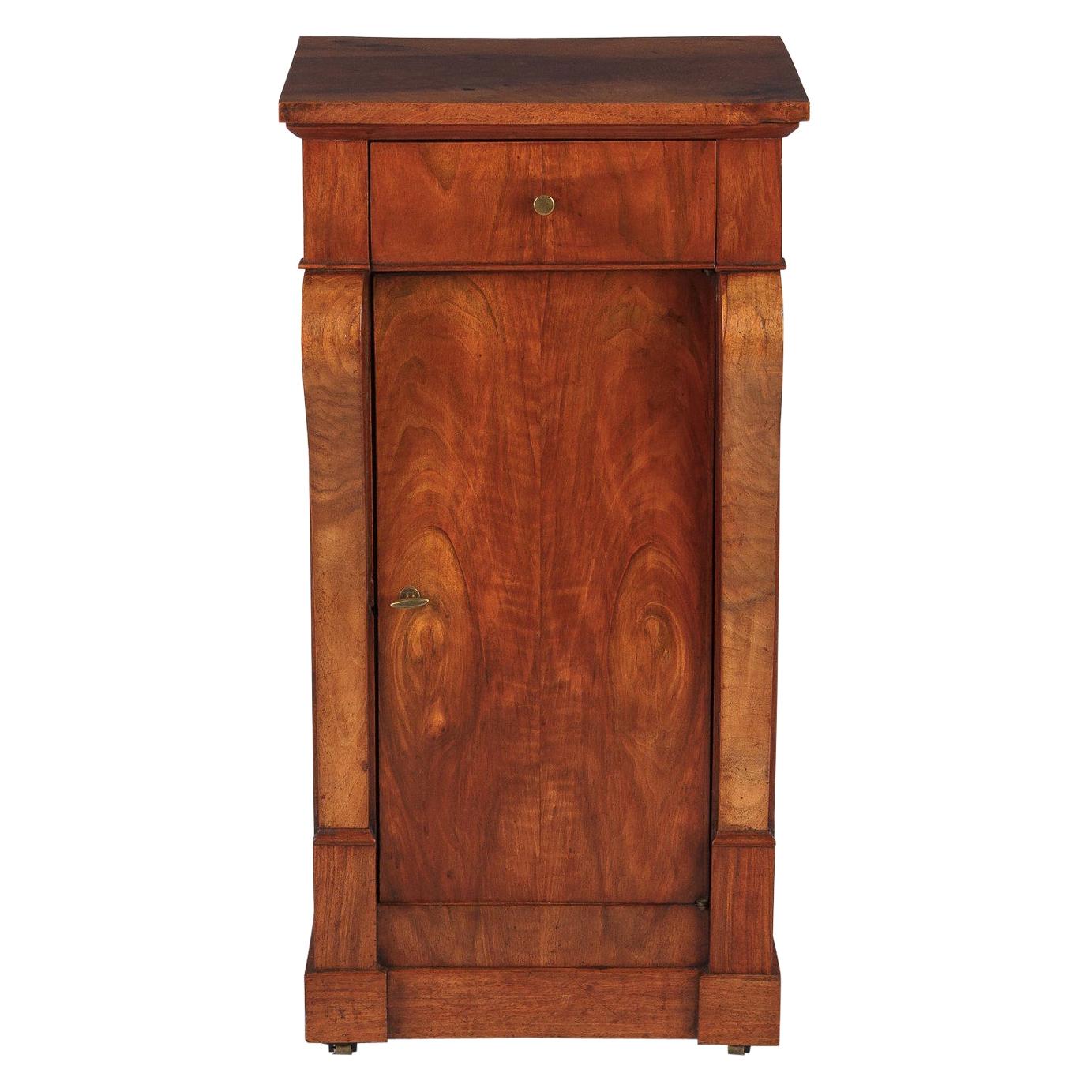 French Restoration Period Walnut Bedside Cabinet, 1820s