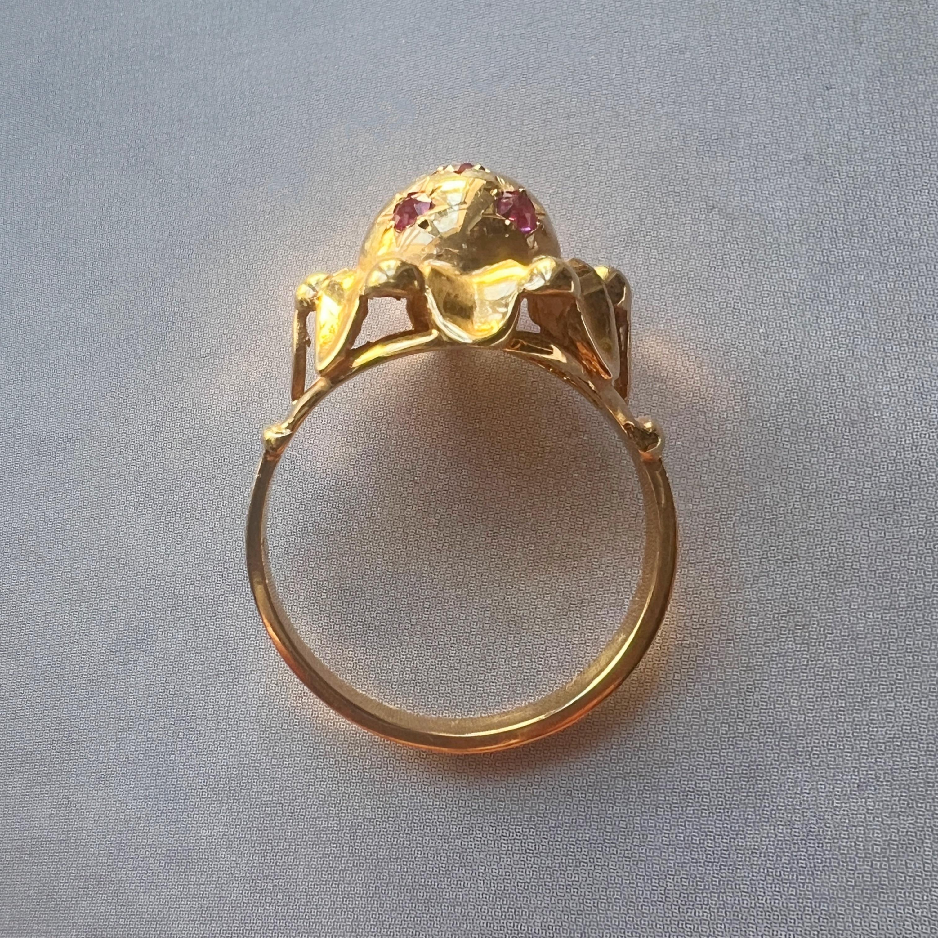 French retro 18K gold star ring, vintage cocktail ring constellation For Sale 2