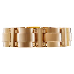 French Retro 18K Gold Tank Track Bracelet