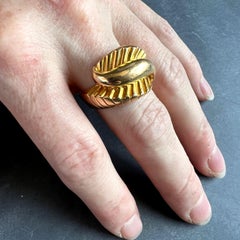 French Retro 18K Yellow Gold Ring