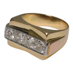 French Retro 1940s Diamond Ring