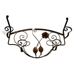 French Retro Chic Iron and Toleware Hat and Coat Rack  