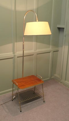 French Retro Floor Lamp, Coffee Table and Magazine Rack