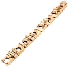 French Retro Gold Link Bracelet