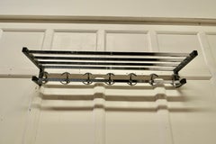 French Retro Chrome Coat Rack, Mid-Century Modern, 7 Hooks, 1960s