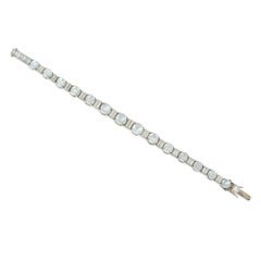 French Retro moonstone and diamond bracelet