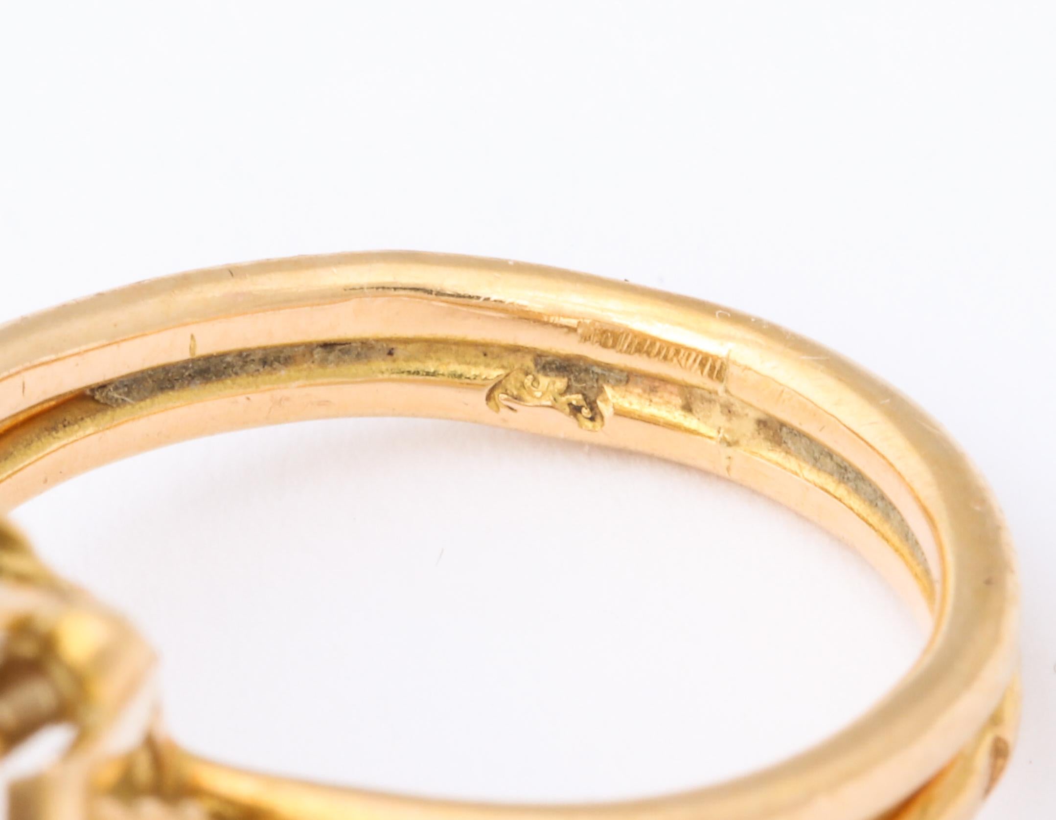 French Retro Rectangular Aquamarine Gold Ring 4