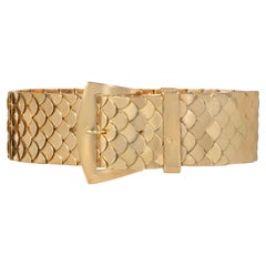 French Retro Rose Gold Verstellbares Gürtelarmband von Scale Design