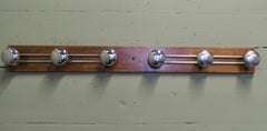 French Retro Style Coat Rack, 6 Coat Hooks Very Stylish Chrome Cloakroom