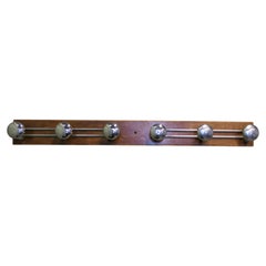 French Retro Style Coat Rack, 6 Coat Hooks Very Stylish Chrome Cloakroom