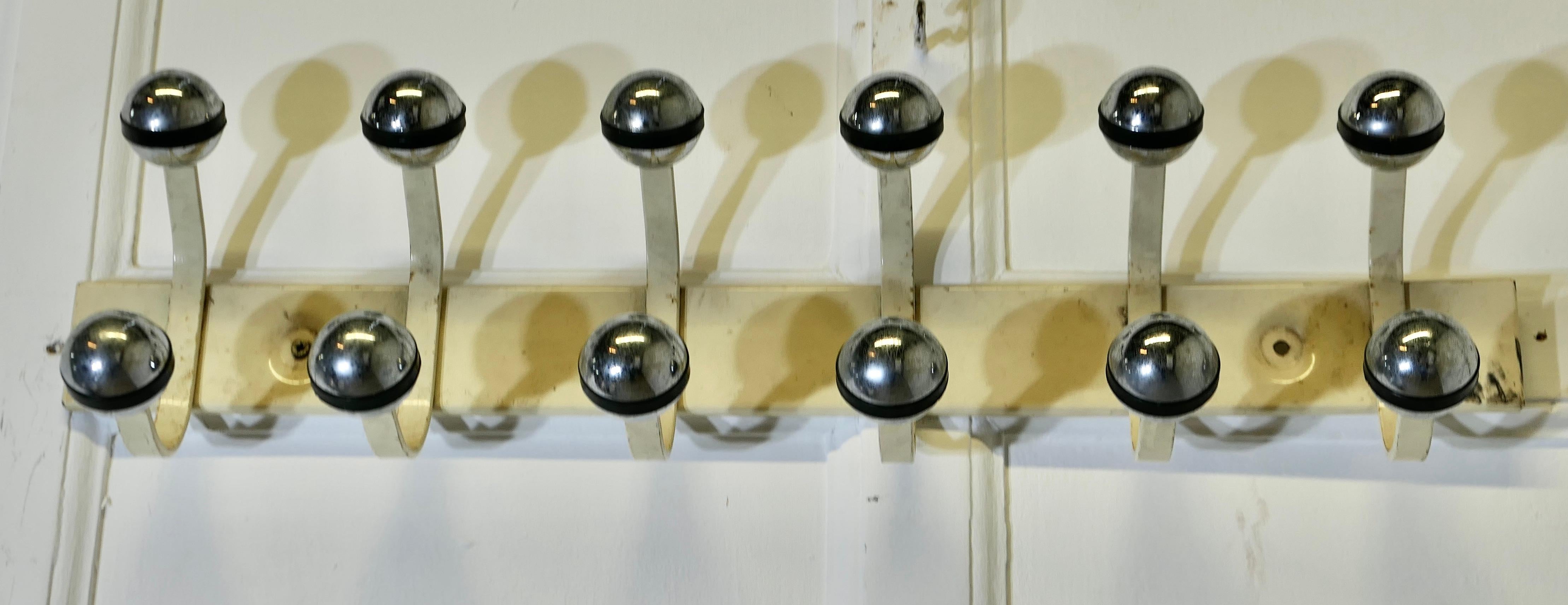 Mid-Century Modern French Retro Style “Sputnik” Chrome Coat Rack, Hat and Coat Hooks