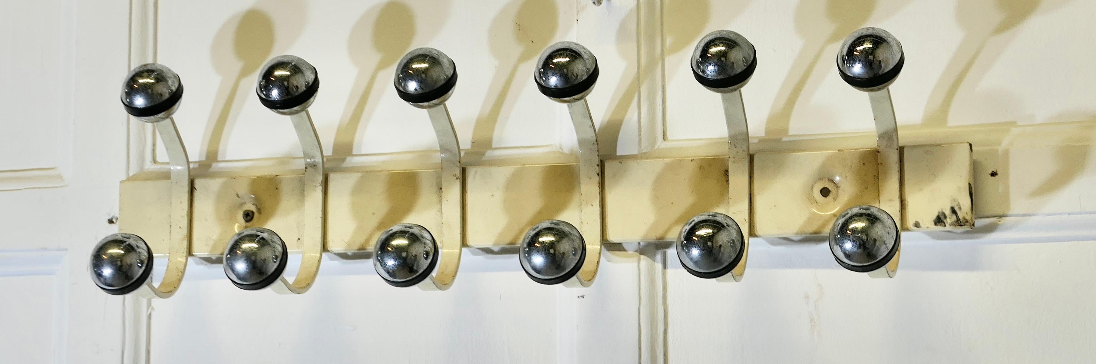 French Retro Style “Sputnik” Chrome Coat Rack, Hat and Coat Hooks 2