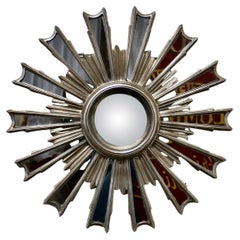 French Retro Sunburst Industrial Look Polished Mirror
