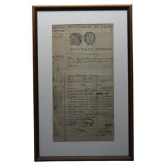 French Revolution, Dated January 10, 1792, Pass with Revolutionary Letterhead