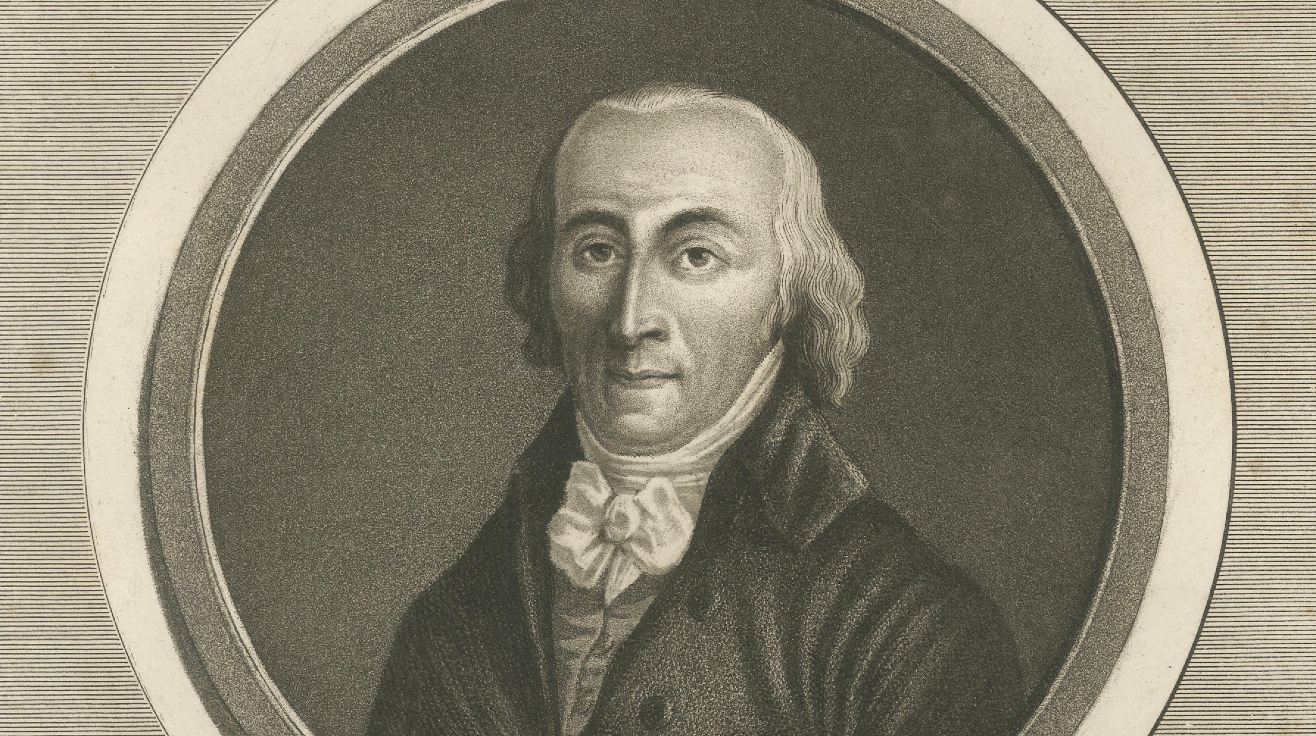 French Revolution Portrait of Roland, Girondist Minister, 1793 Engraving