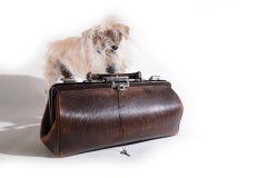 French Ribbed Leather Doctor’s Bag JKA, 1920