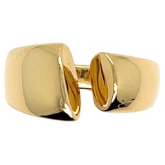 French Ring Middle Opening Yellow Gold 18 Karat