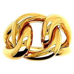 French Ring Large Link Yellow Gold