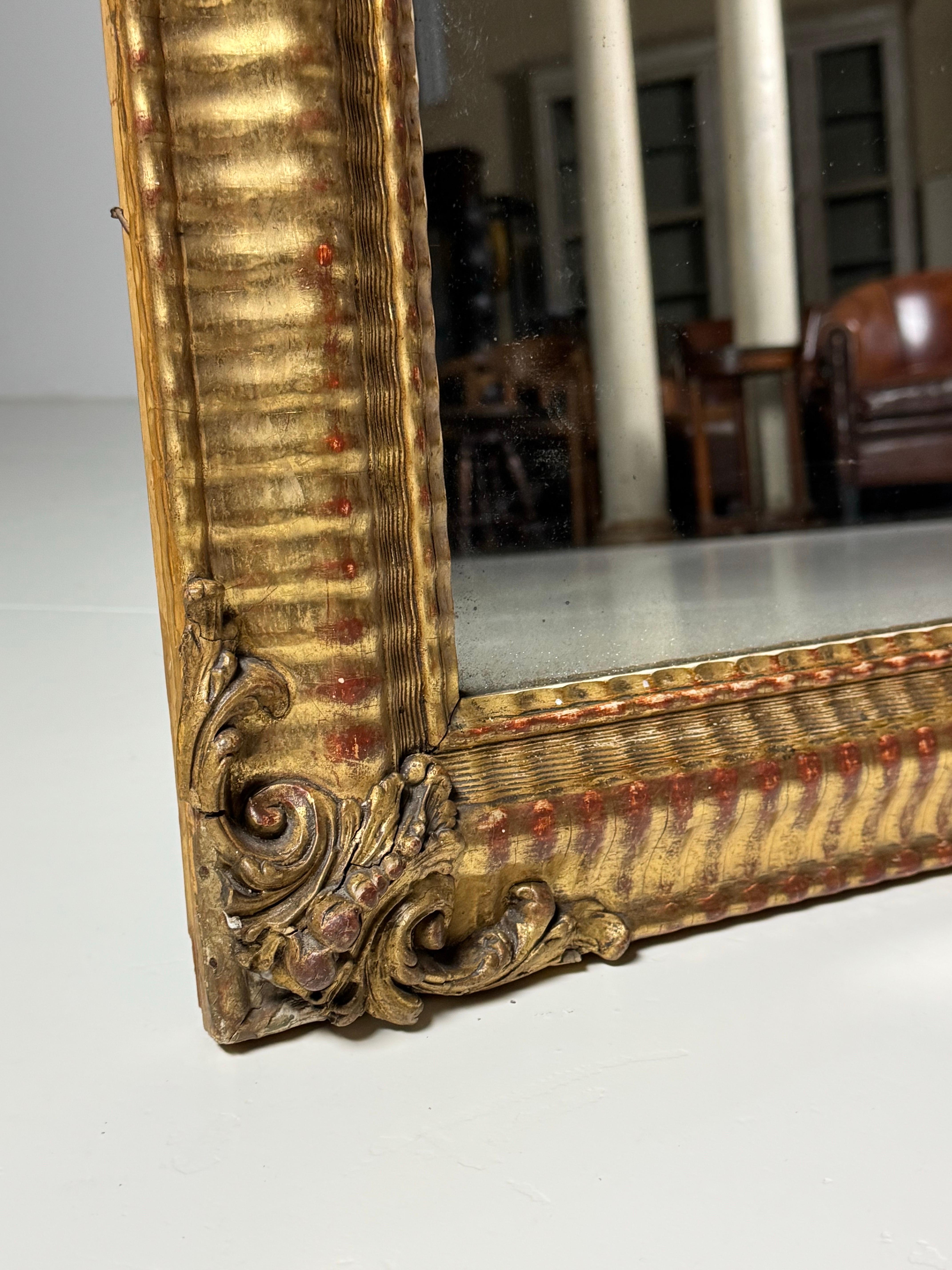 French Ripple Frame Mirror 19th century For Sale 4