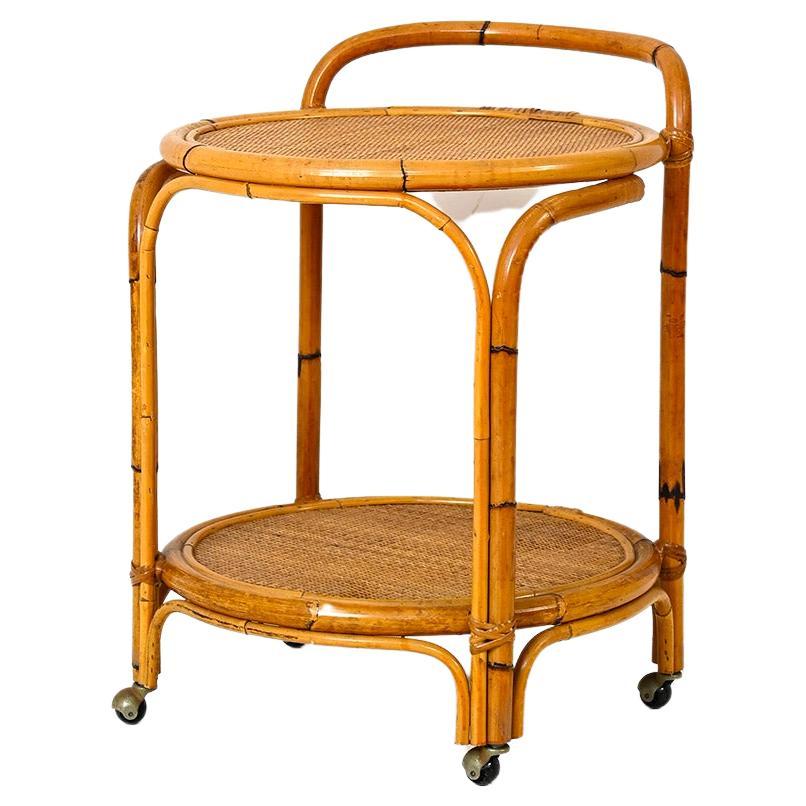 'French Riviera' bamboo and rattan trolley