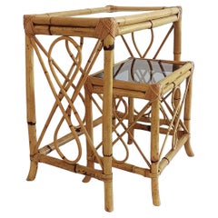 Mid-Century Modern Bamboo & Rattan Nesting Tables, Spain, 1960s