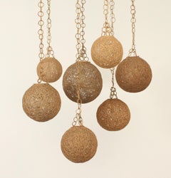 French Riviera Ceiling Lamps Set in Rattan and Rope, 1960's