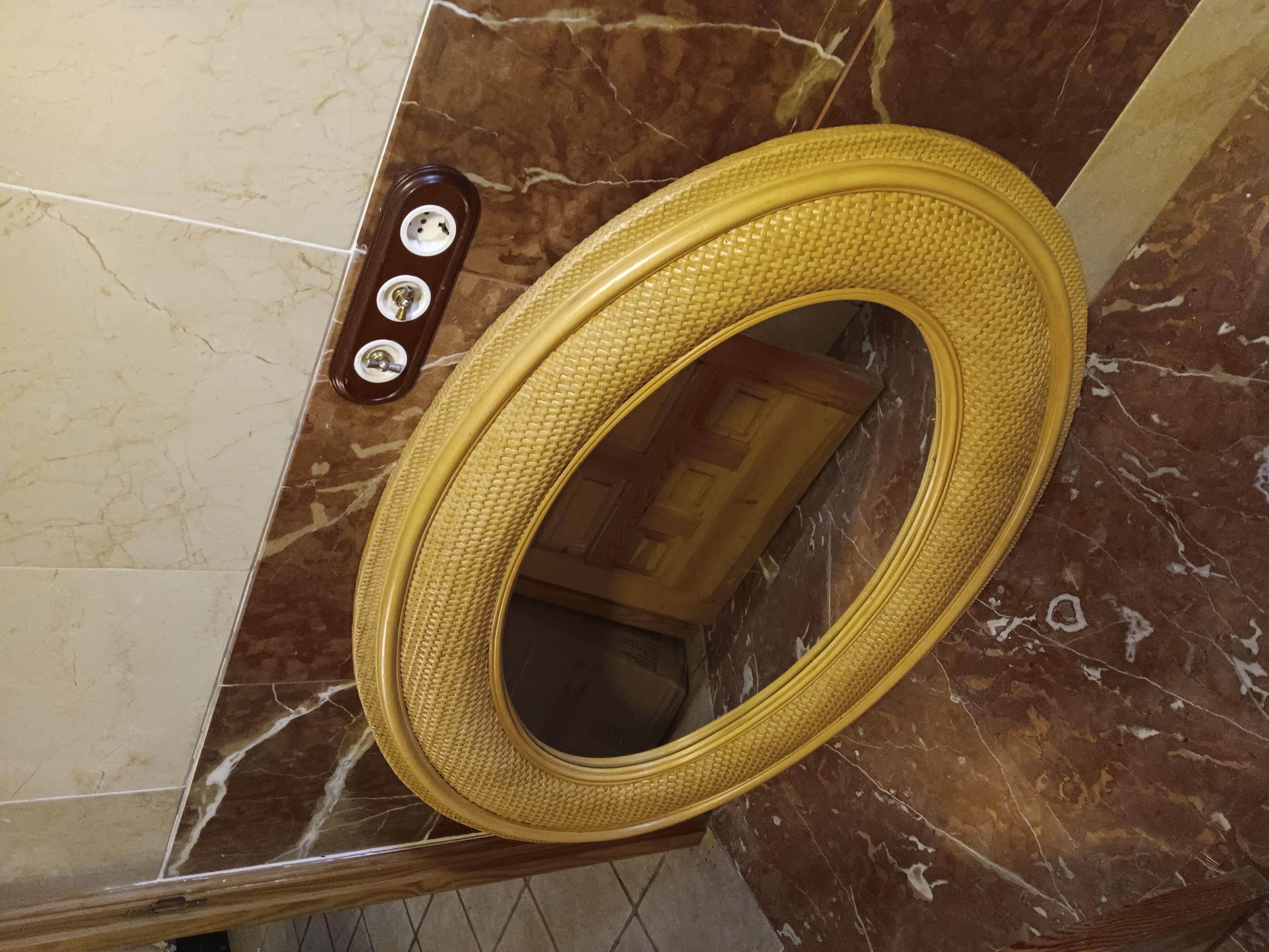 La Côte d'Azur française extra-large rotin naturel, moderne du milieu du siècle 120-90 cm en vente 10