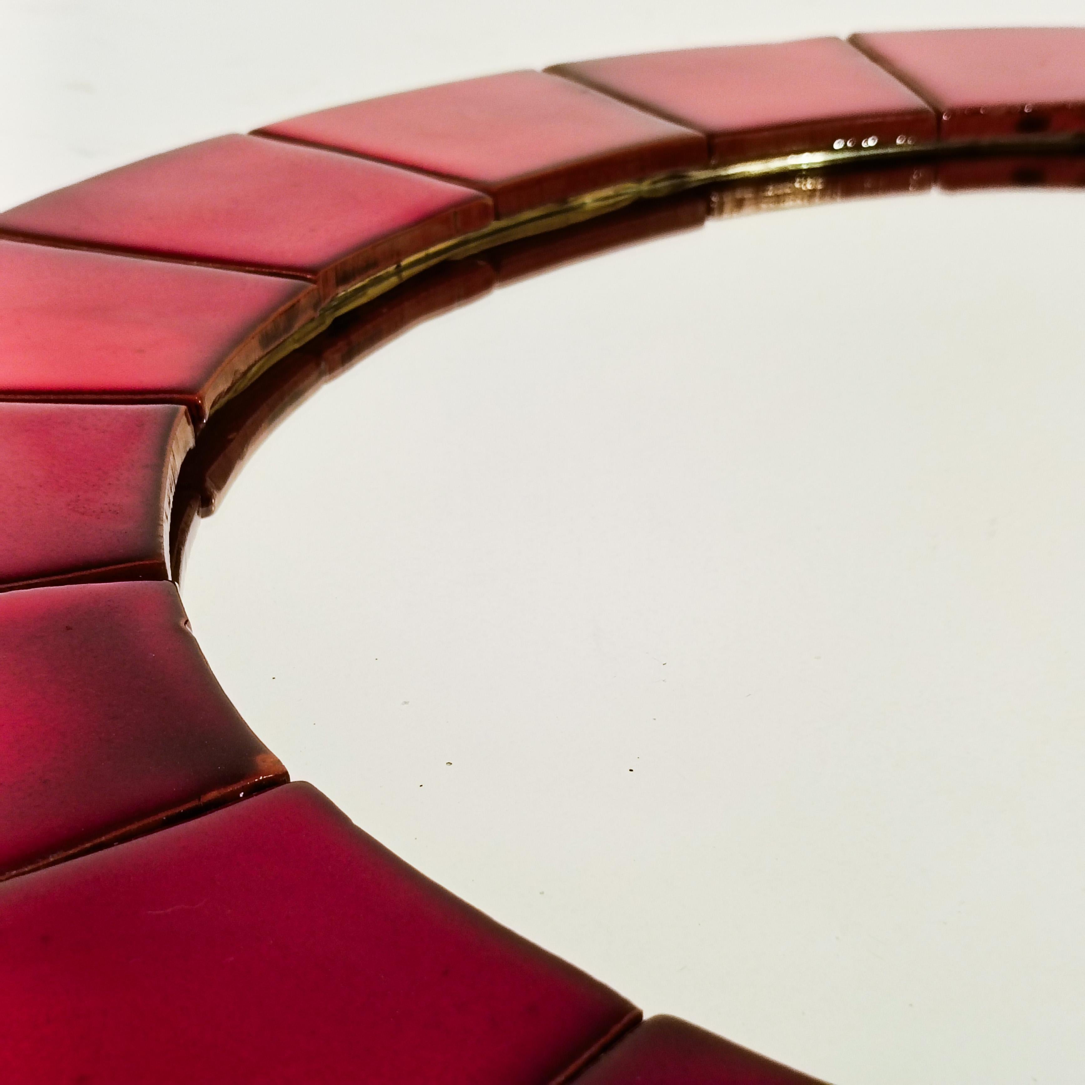 Côte d'Azur. Miroir en mosaïque de pièces en céramique émaillée, France, années 1960 Excellent état - En vente à SANT ADRIÀ DE BESÒS, ES