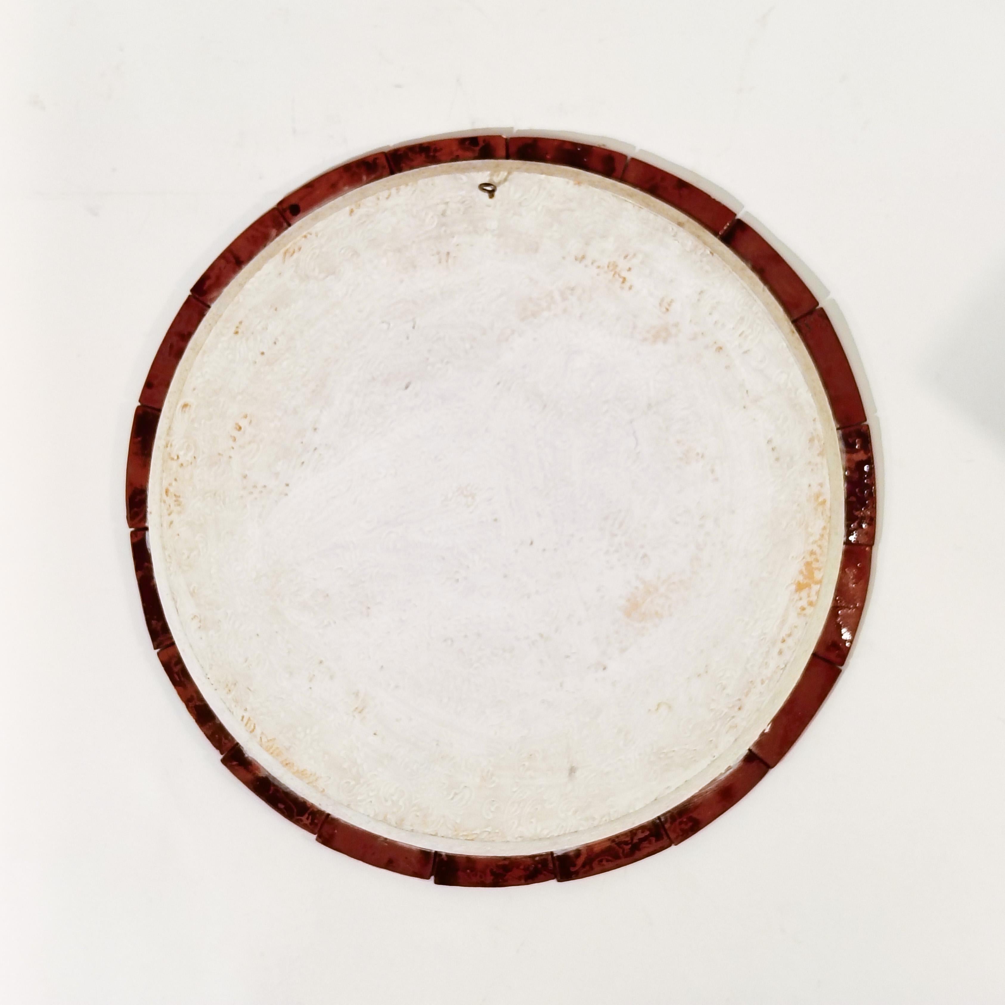 Côte d'Azur. Miroir en mosaïque de pièces en céramique émaillée, France, années 1960 en vente 1
