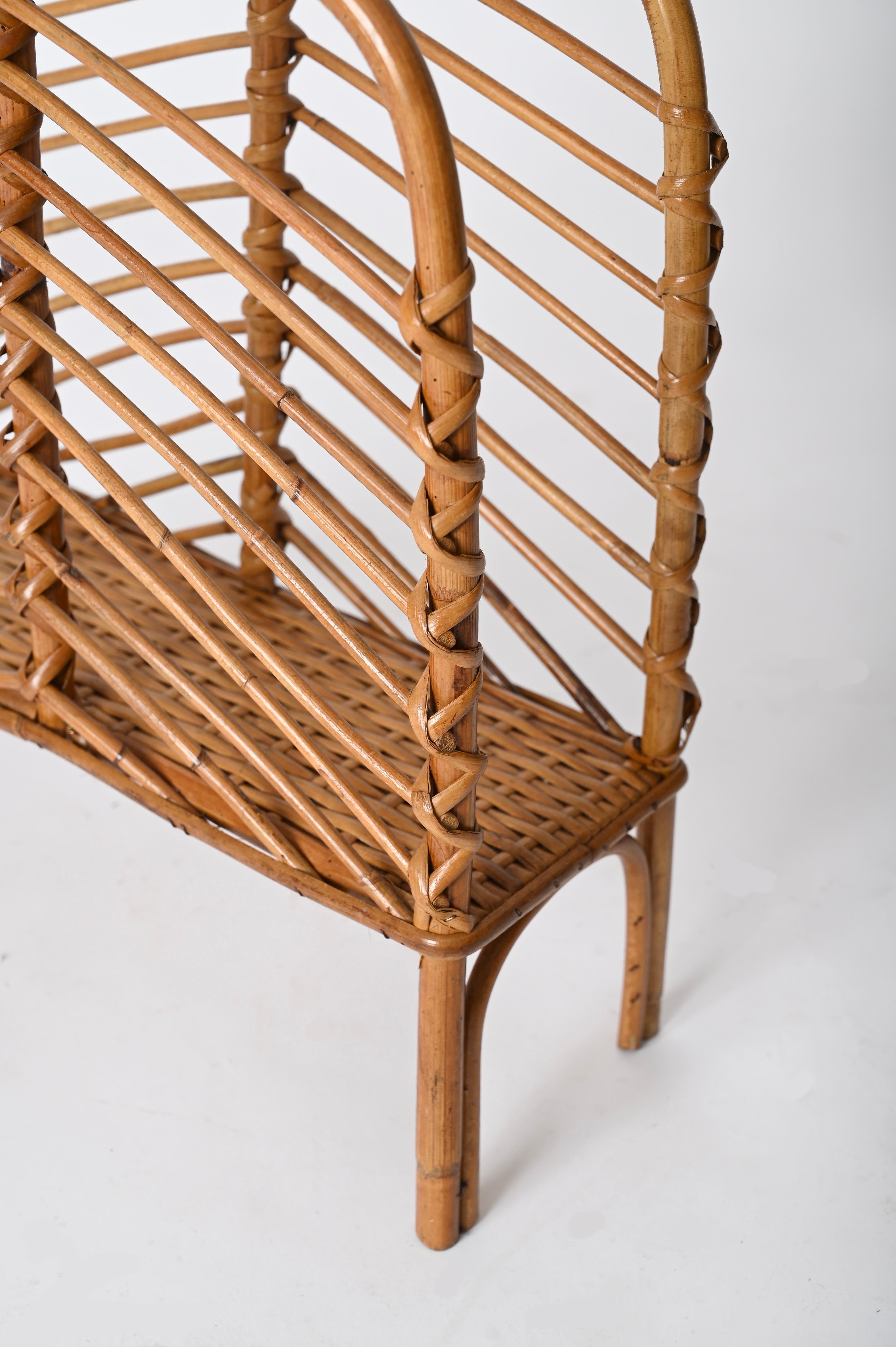 Fatto a mano Costa Azzurra  Portariviste in bambù, rattan e vimini, Italia 1960 in vendita