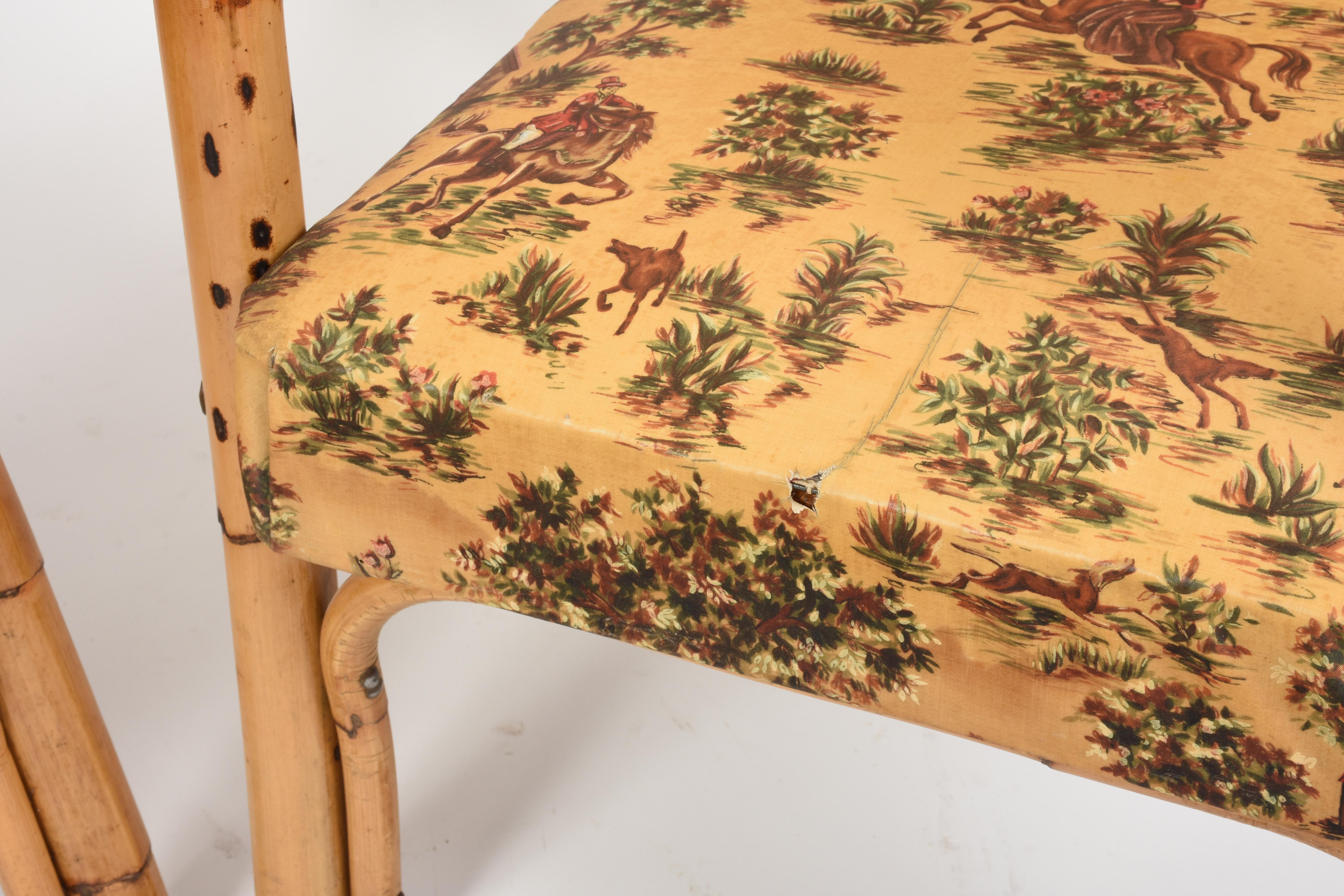 French Riviera Pair of Bamboo Armchairs by Dal Vera, Italy 1950s 3