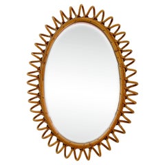 French Riviera Rattan Mirror