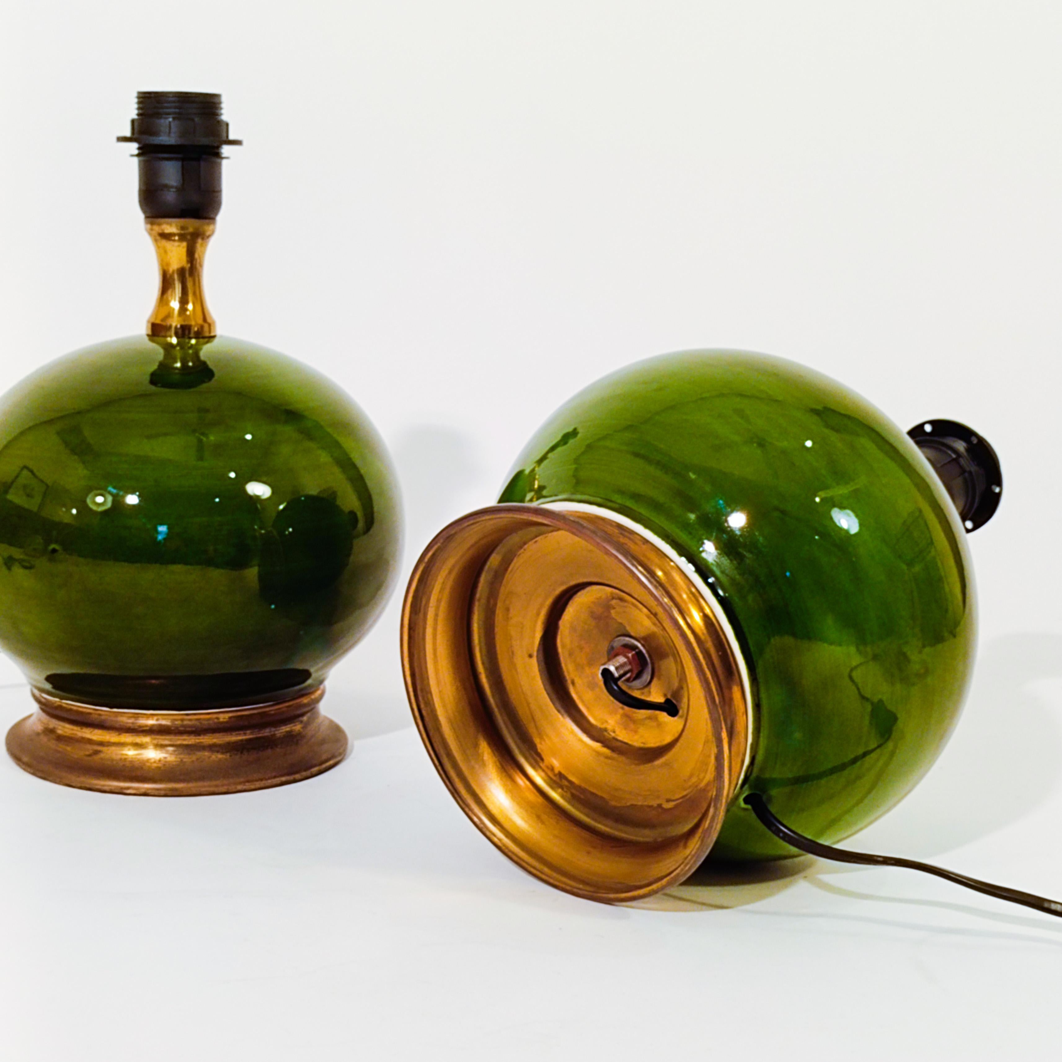 Style Côte d'Azur. Lampes de table en céramique faites à la main, Espagne, années 1960 en vente 3