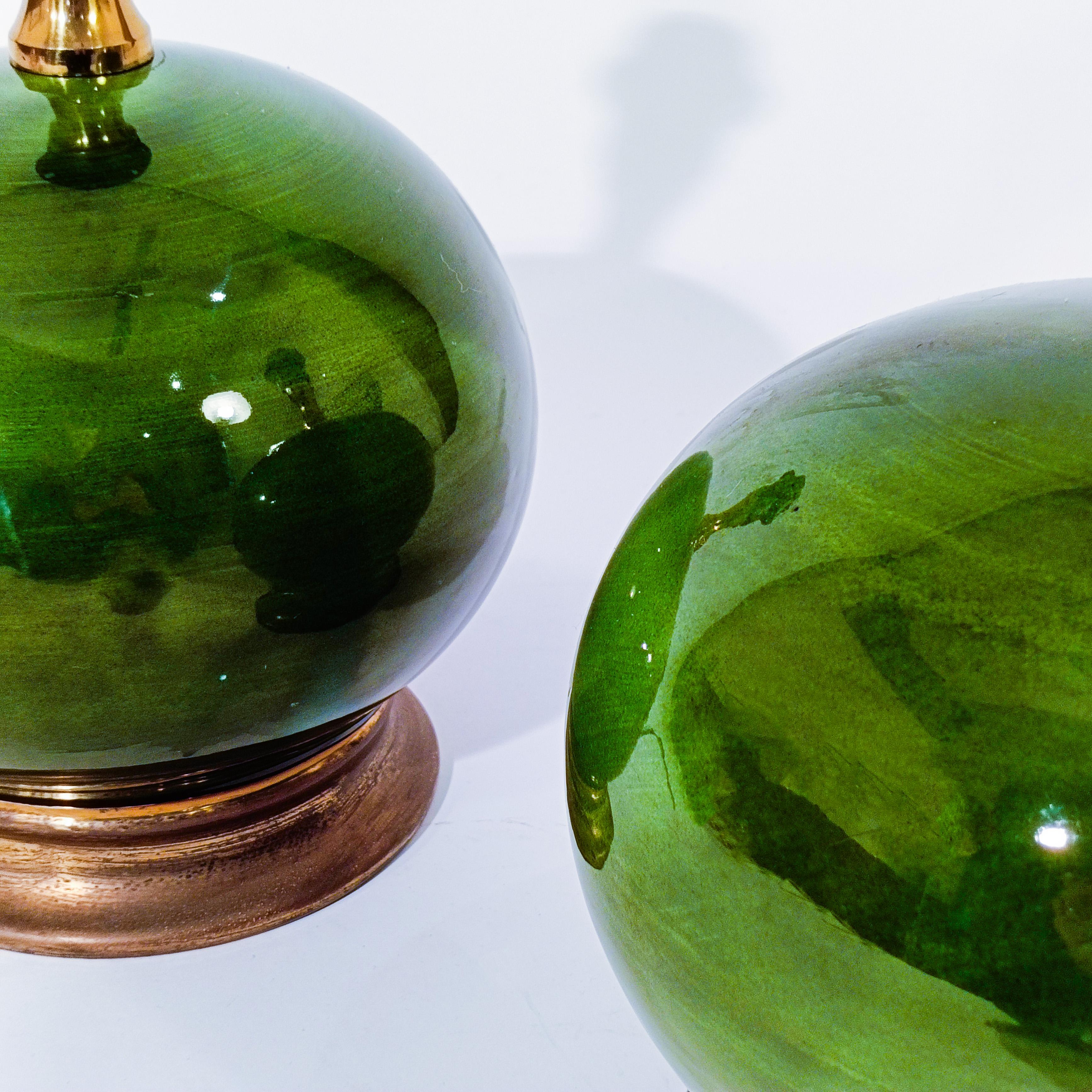 Métal Style Côte d'Azur. Lampes de table en céramique faites à la main, Espagne, années 1960 en vente