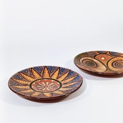 Puigdemont ceramics. French Riviera large wall plates, Spain, 1950s