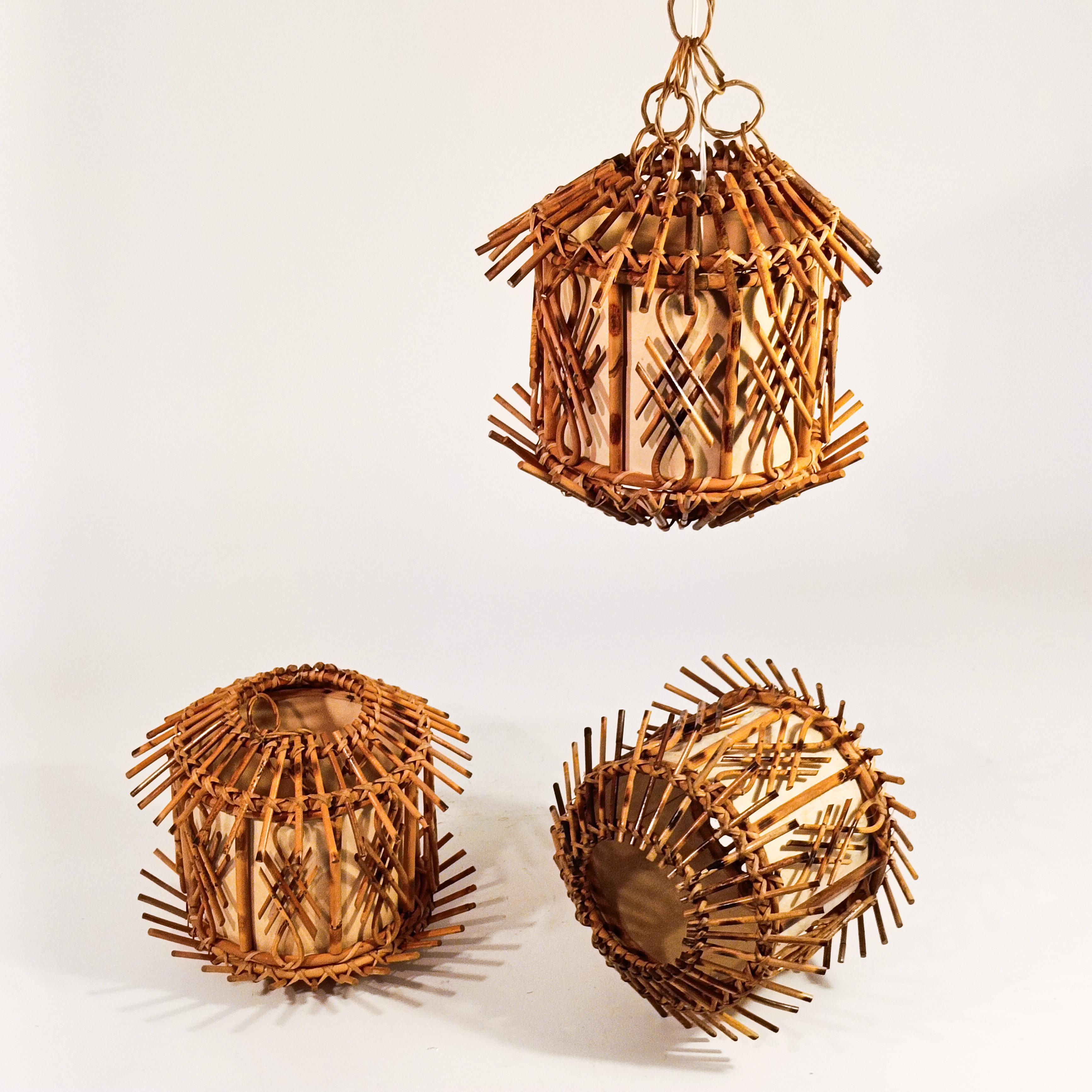 Lampes suspendues de style Riviera française par Louis Sognot, Italie, années 1960 en vente 5