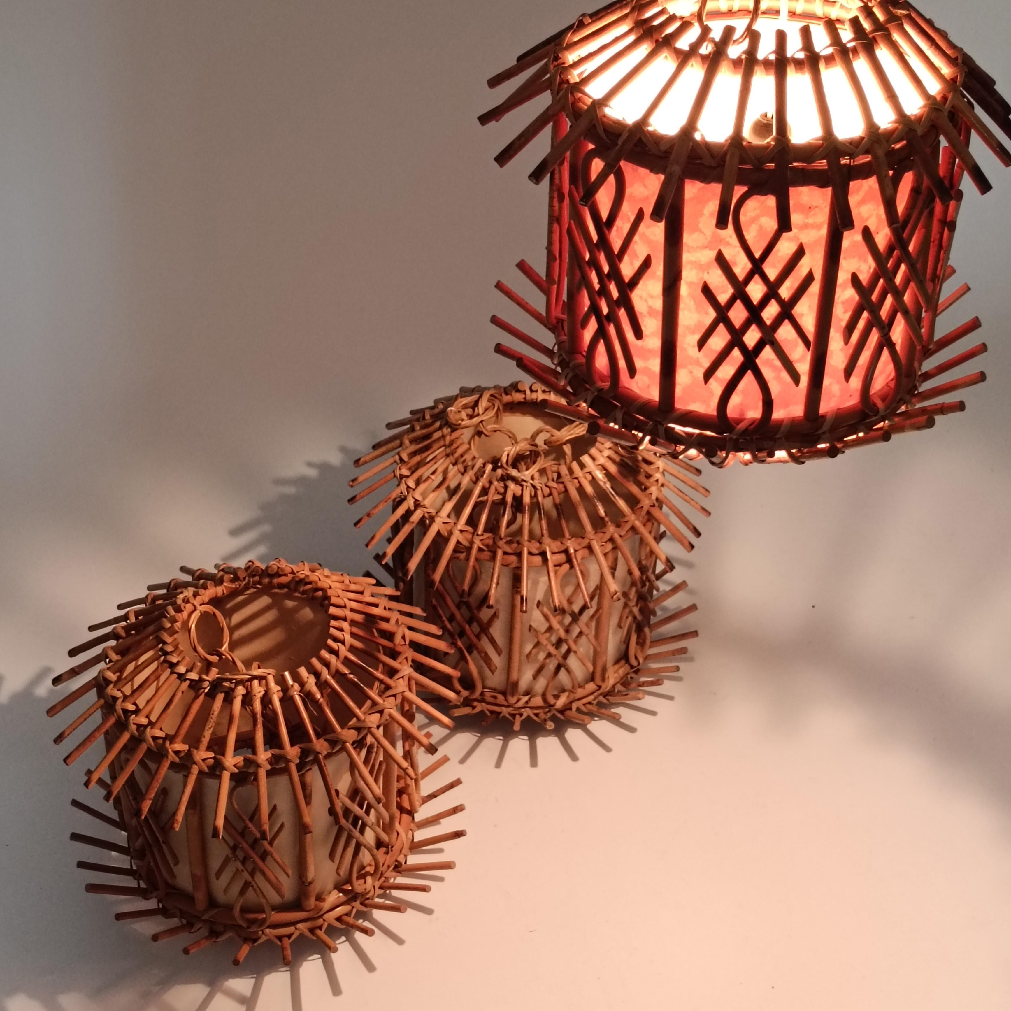 Lampes suspendues de style Riviera française par Louis Sognot, Italie, années 1960 en vente 6