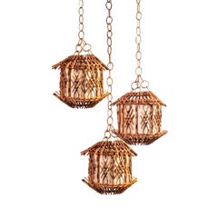 French Riviera style pendant lamps by Louis Sognot, Italy, 1960s