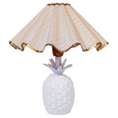 Style Côte d'Azur. Lampe de table en céramique ananas par Bassano, Italie, années 1980