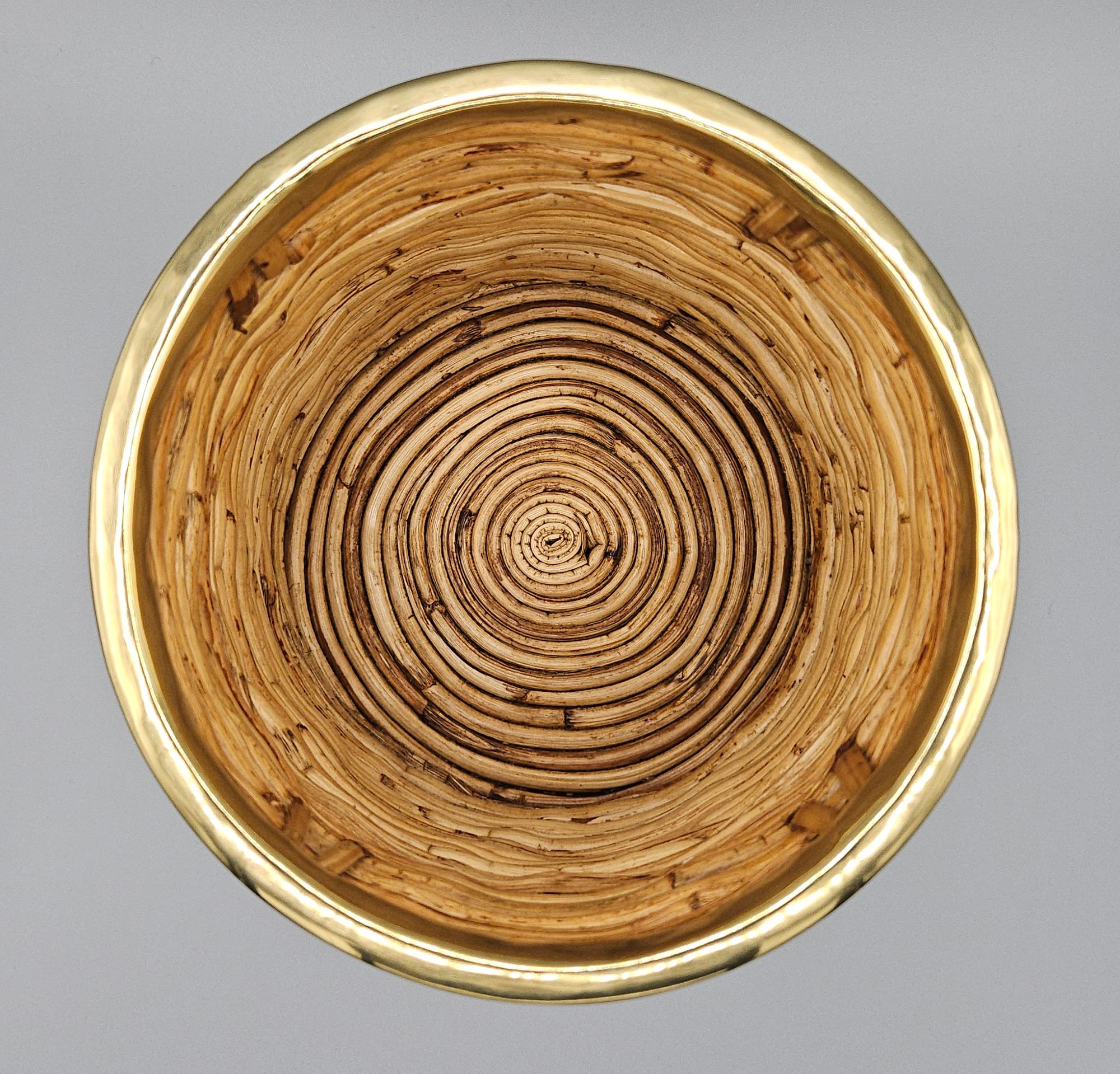 Cesta jardinera de ratán estilo Riviera francesa, estilo Vivai del Sud, Italia, c. 1970 en Excelente estado para la venta en London, GB