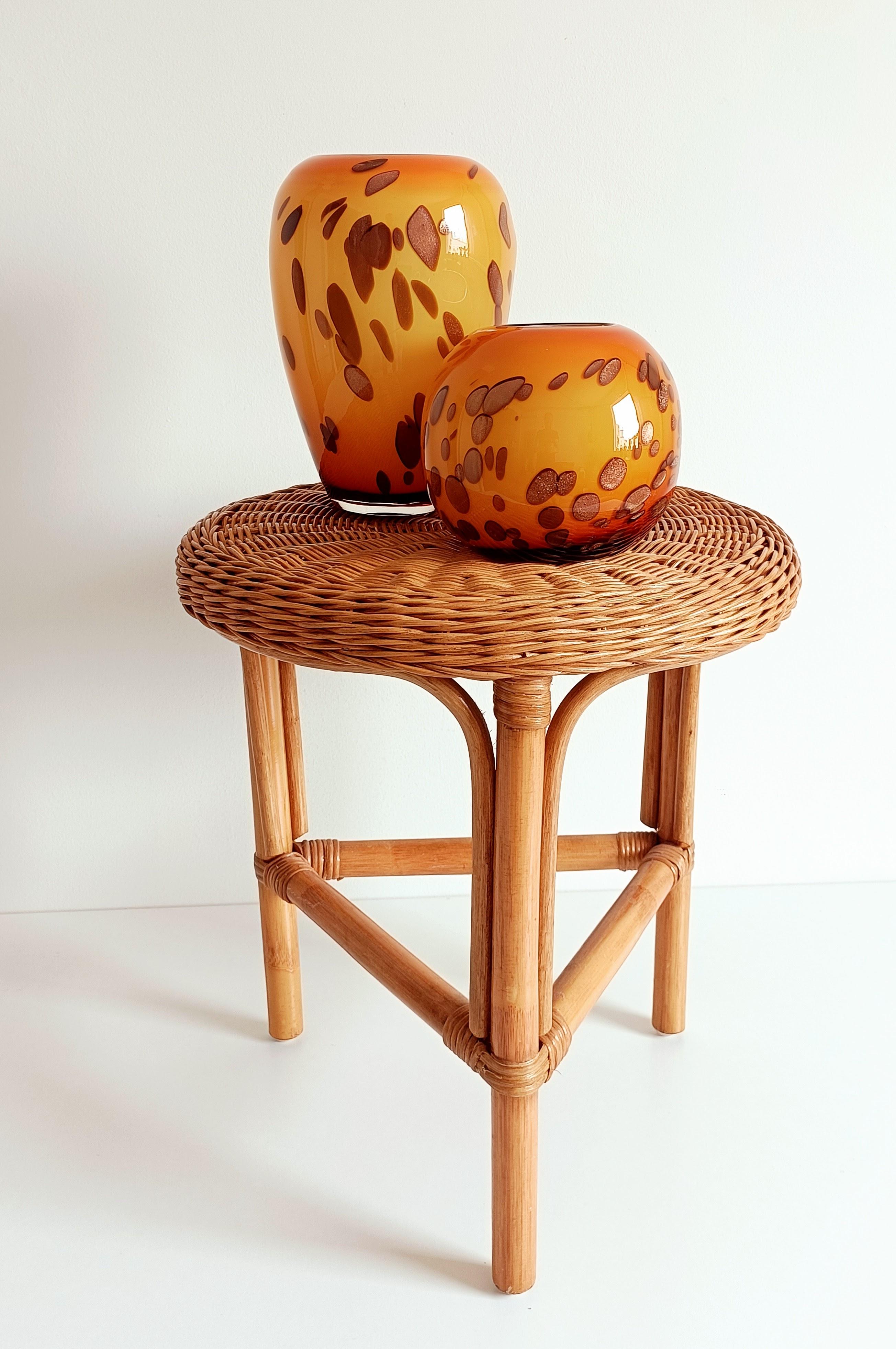 Table d'appoint French Riviera en osier et bambou, France, années 1960 en vente 9