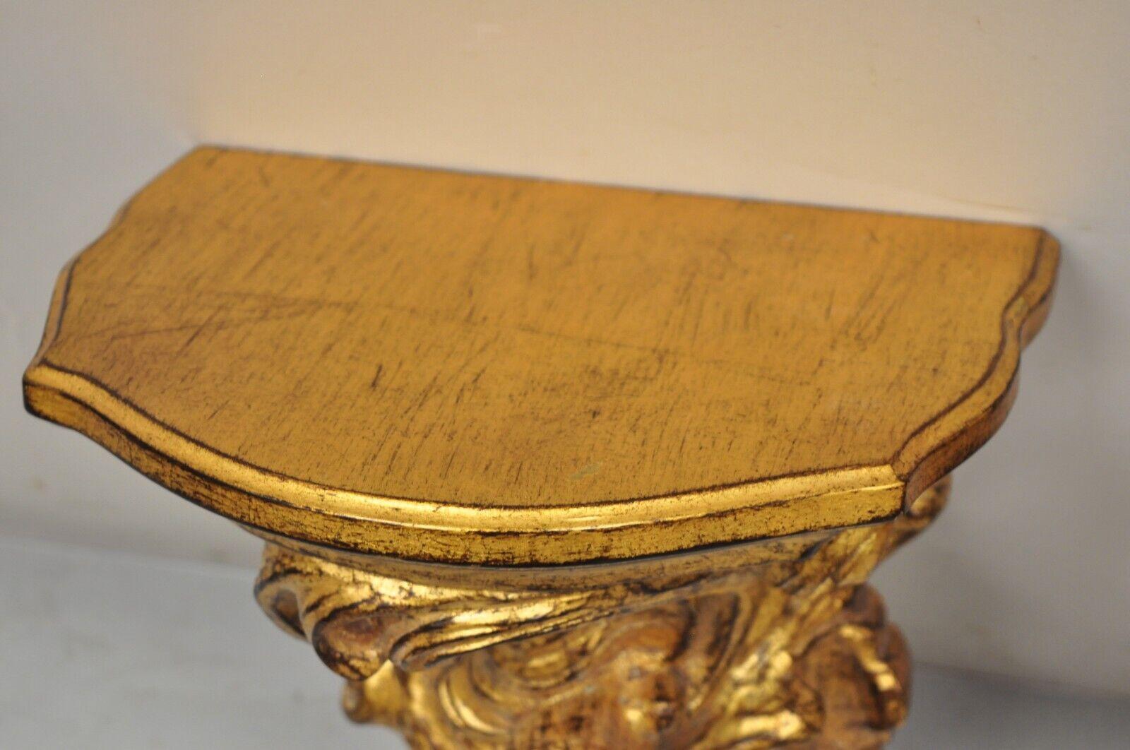 French Rocco Baroque Style Gold Giltwood 14