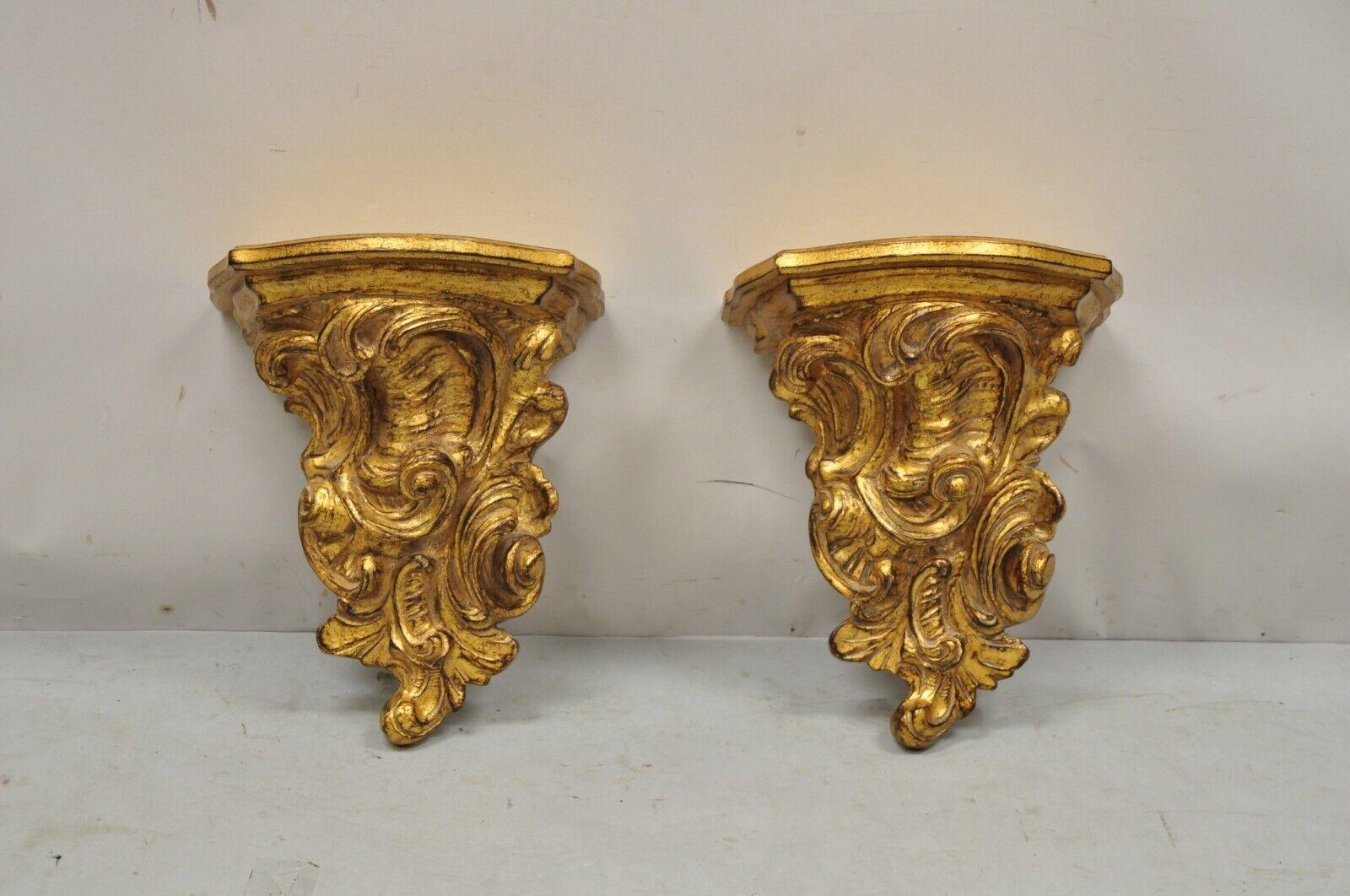 French Rocco Baroque Style Gold Giltwood 14