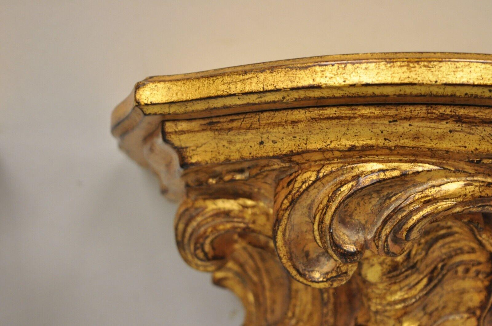 20th Century French Rocco Baroque Style Gold Giltwood 14