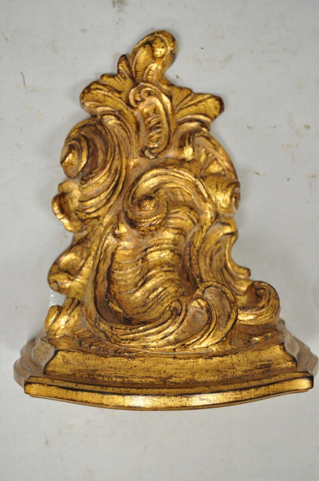 Wood French Rocco Baroque Style Gold Giltwood 14