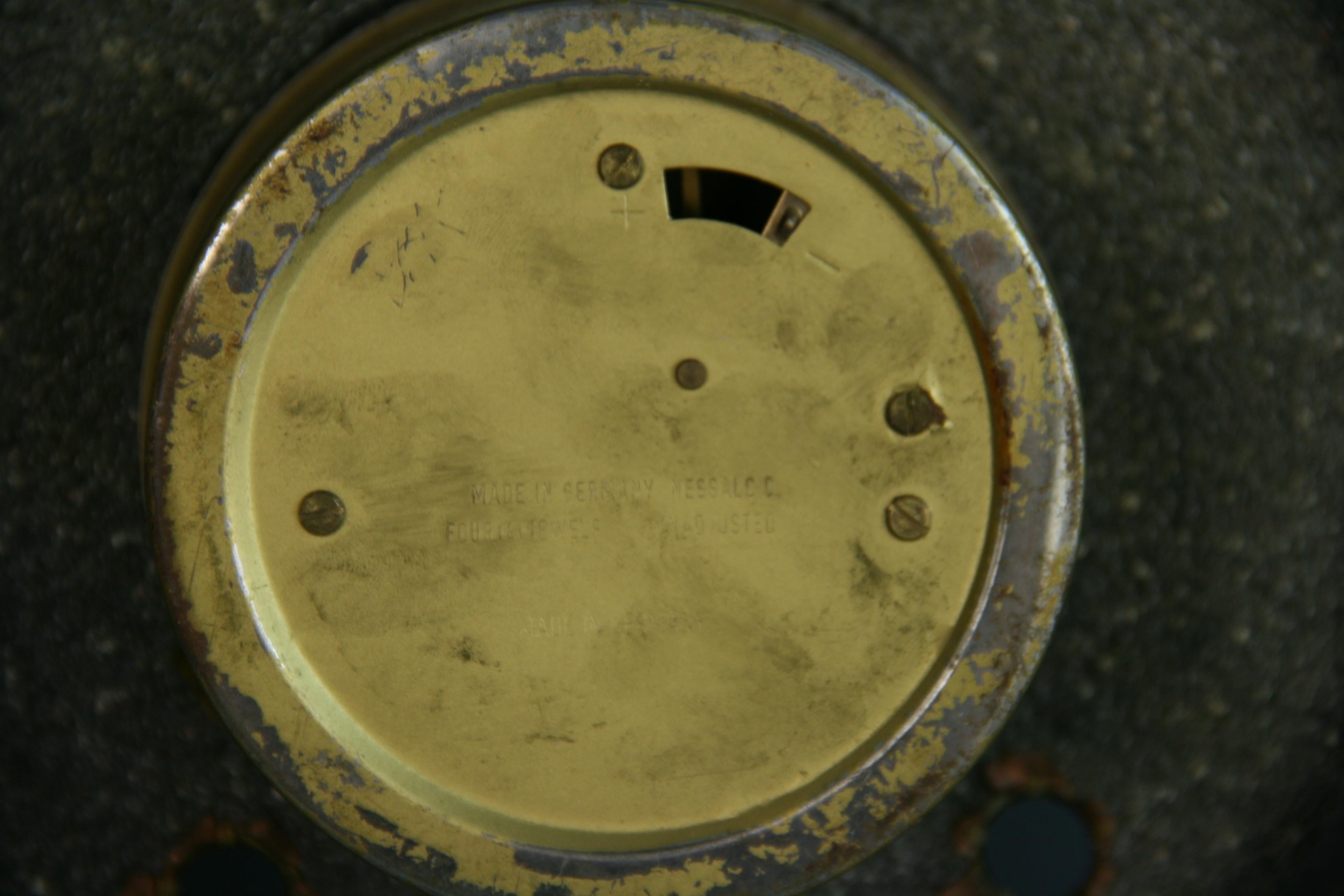 French Rocheron Enameled and Brass Clock Face 2