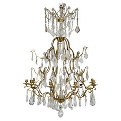 French rock crystal chandelier, 19th c